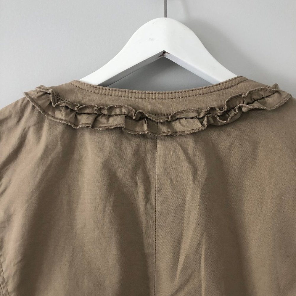LOFT Tan Ruffle Trim Jacket - Picture 8 of 10